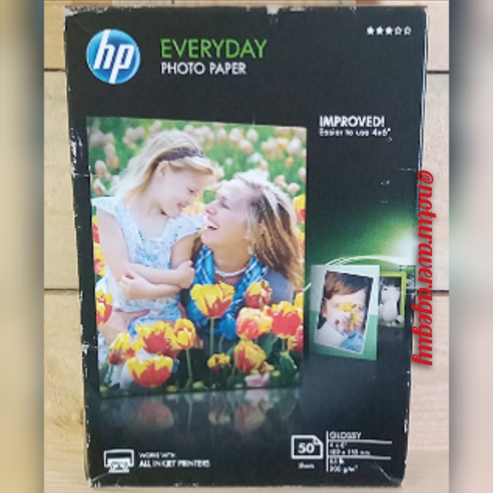 50 Sheets HP GLOSSY 4"×6" PHOTO PAPER